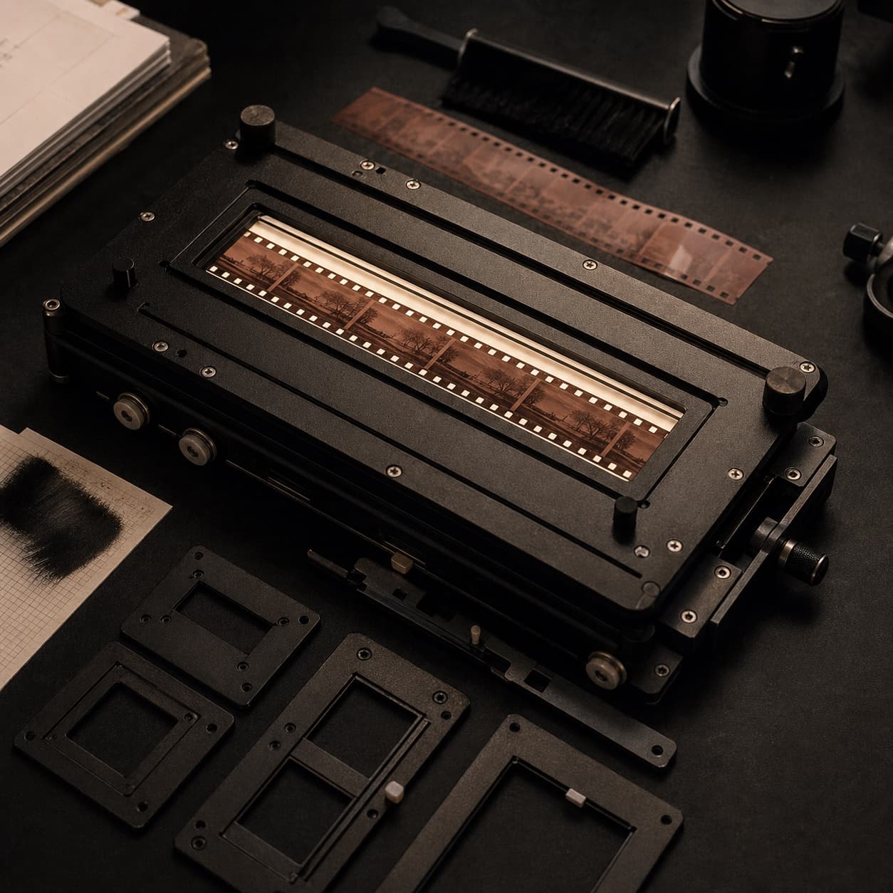 Open-source flat gate film carrier prototype for camera scanning