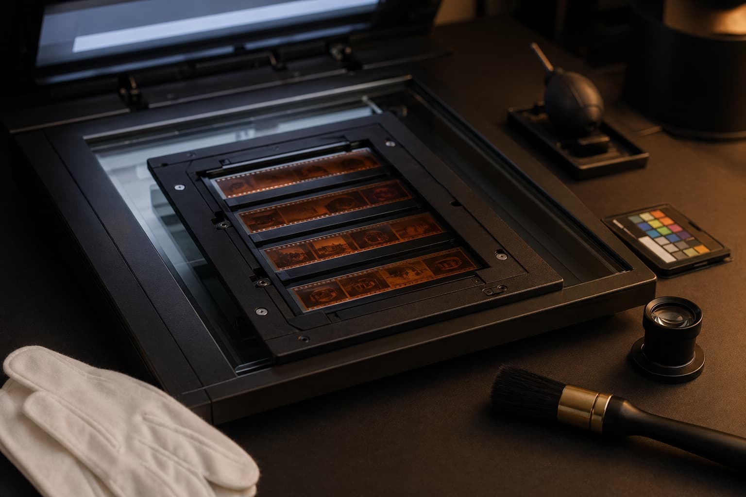 Film scanning setup
