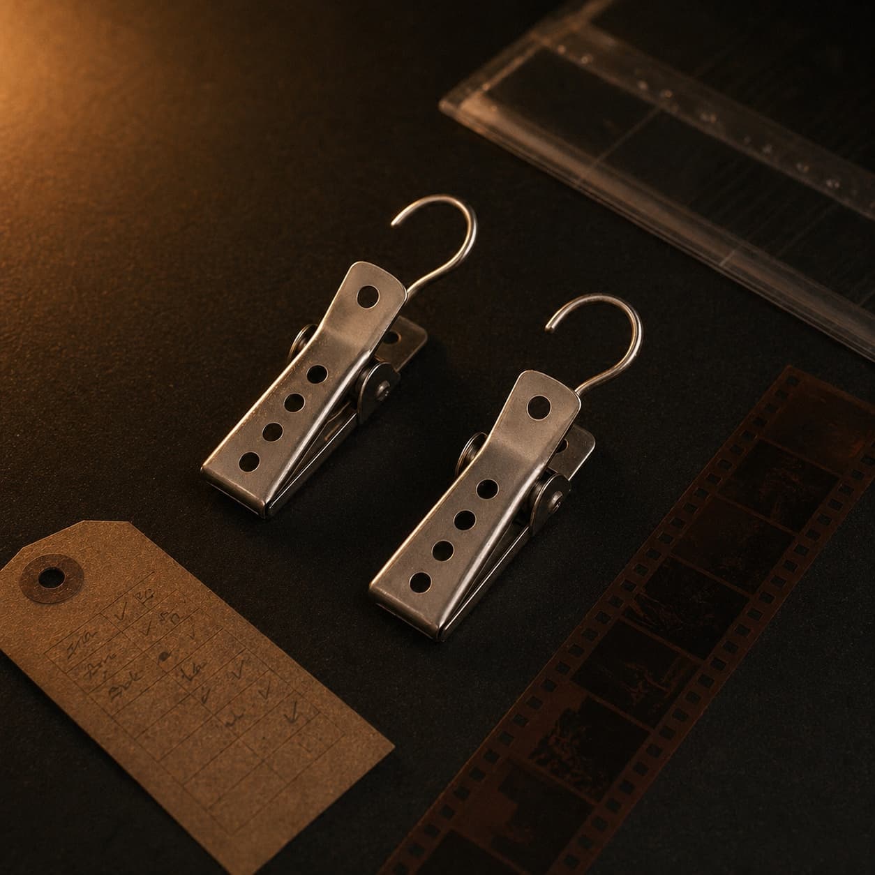 Stainless Film Drying Clips (Pair)